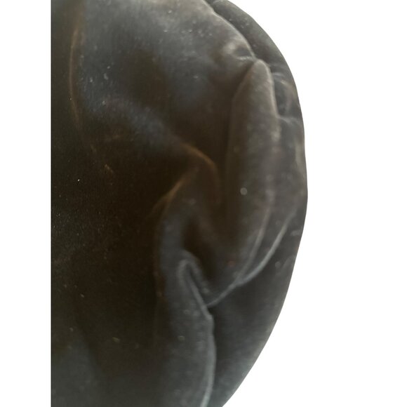 Vintage Black Velvet Beret With Heart Accent One Size - Picture 6 of 6